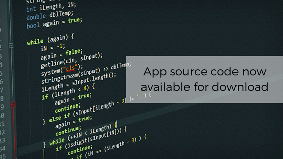 App Source code now available for download to subscribers !