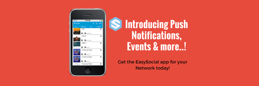 Version 5 Introduces Push Notifications and Events in EasySocial App!